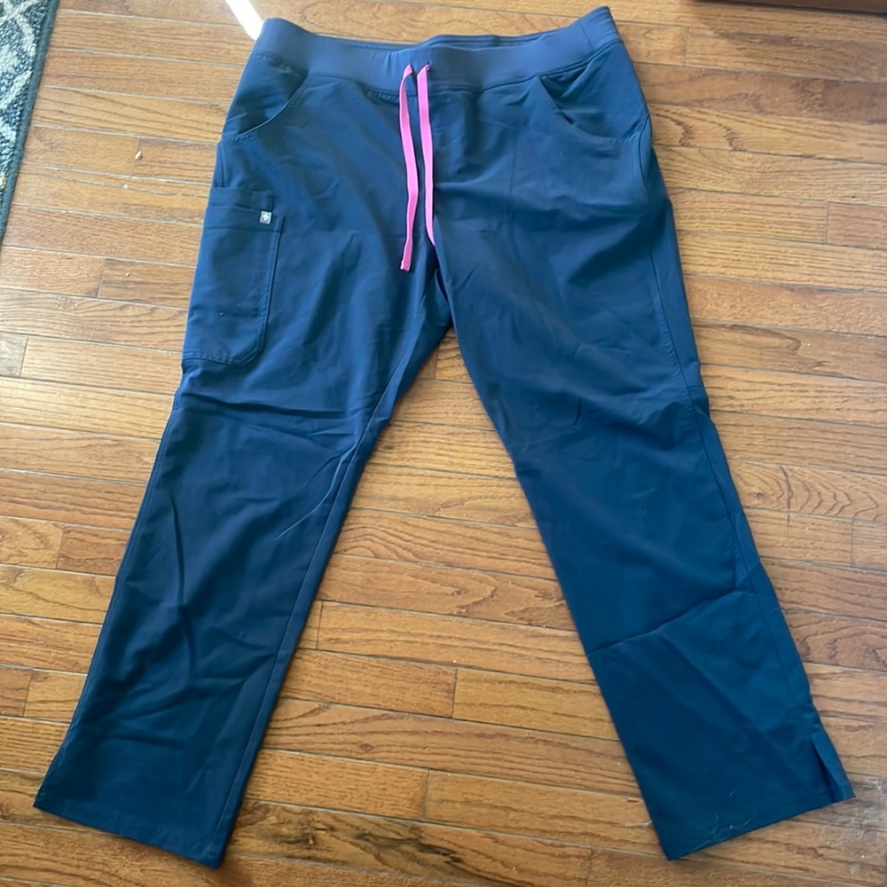 Figs Night Sky Cargo Pants With Pink String Gem